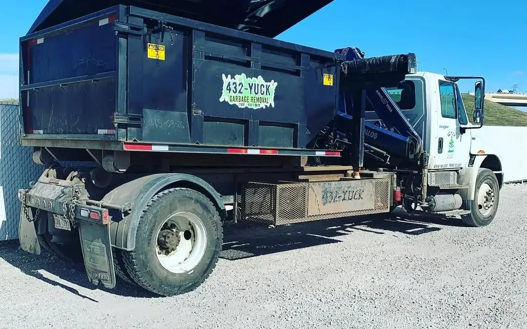 Garbage bins placed at a large outdoor festival in Edmonton to manage event waste
