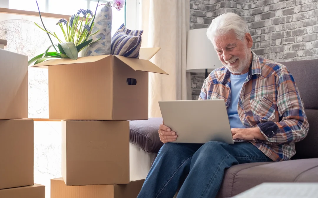 junk removal team helping senior couple declutter home safely